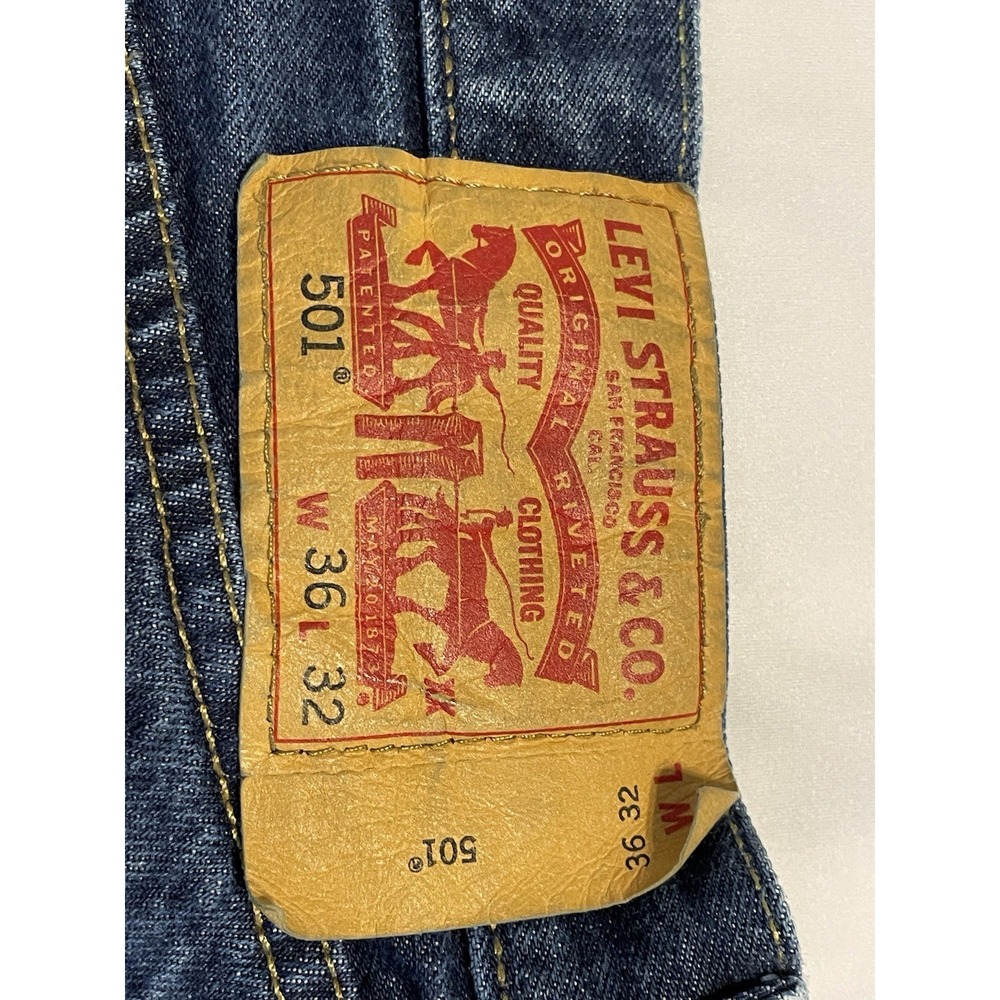 Levi's 501 Button Fly‎ jeans 36x32 - Picture 7 of 13